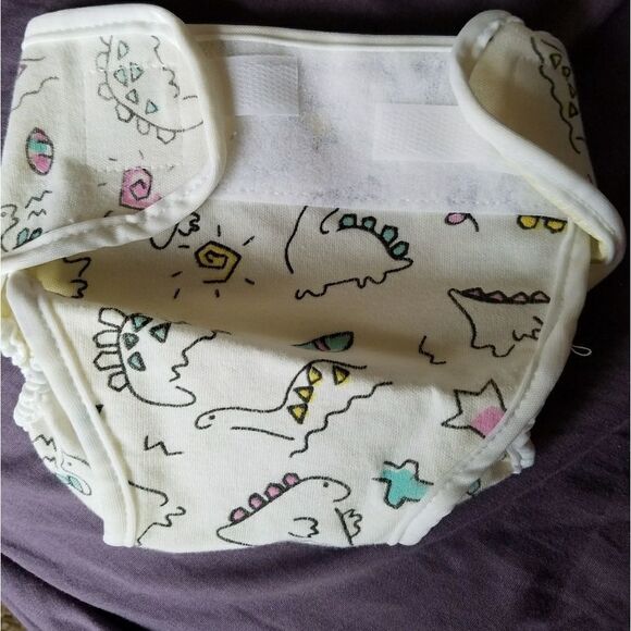 Diaperaps Dinosaur Diaper Cover Reusable Cloth Baby Wrap Velcro Closure - Picture 1 of 2